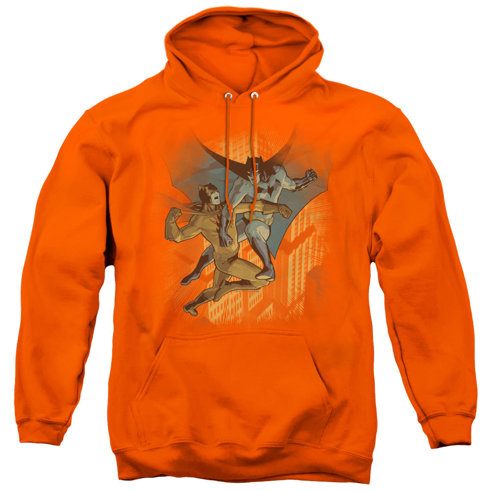 Batman Batman Vs Catman Mens Hoodie Orange Officially Licensed