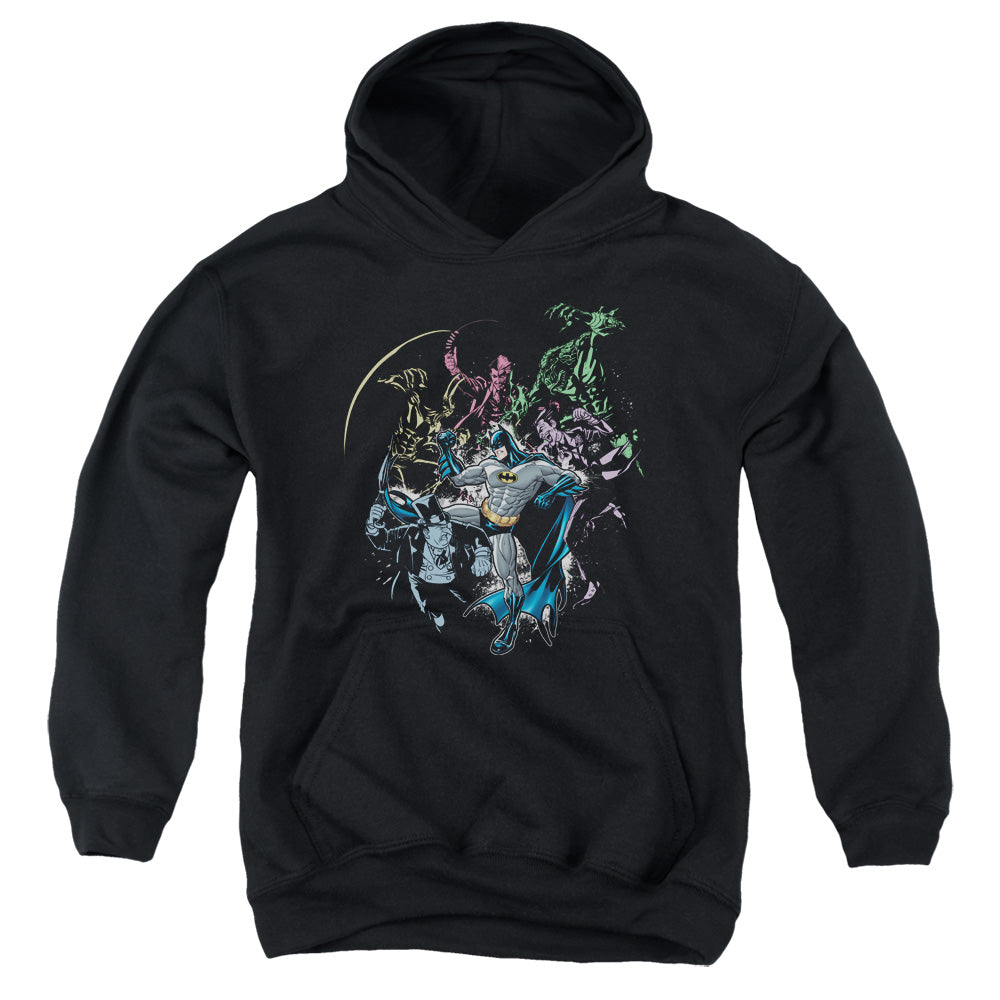 Batman Surrounded Kids Youth Hoodie Black Officially Licensed