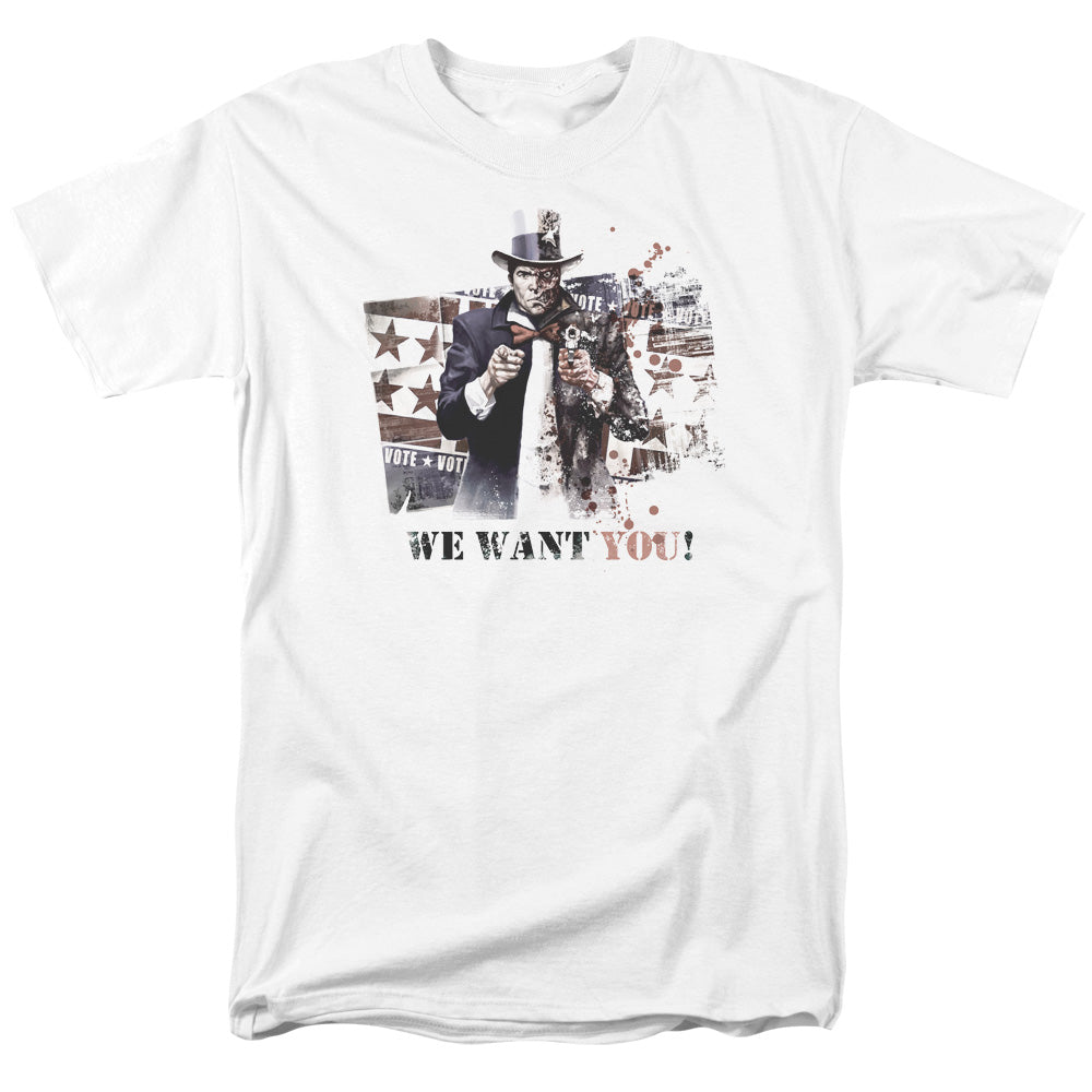Arkham City We Want You Mens T Shirt White Officially Licensed