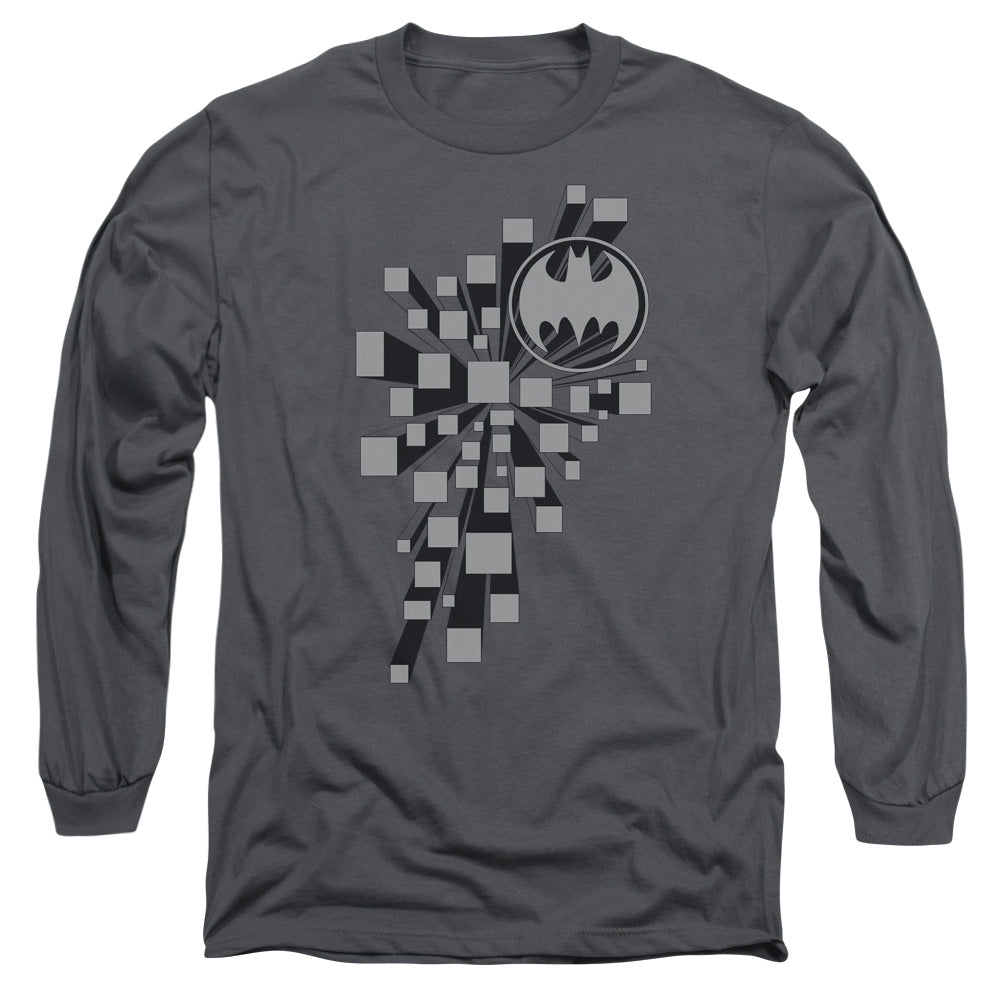 Batman Gotham 3D Mens Long Sleeve Shirt Charcoal Officially Licensed