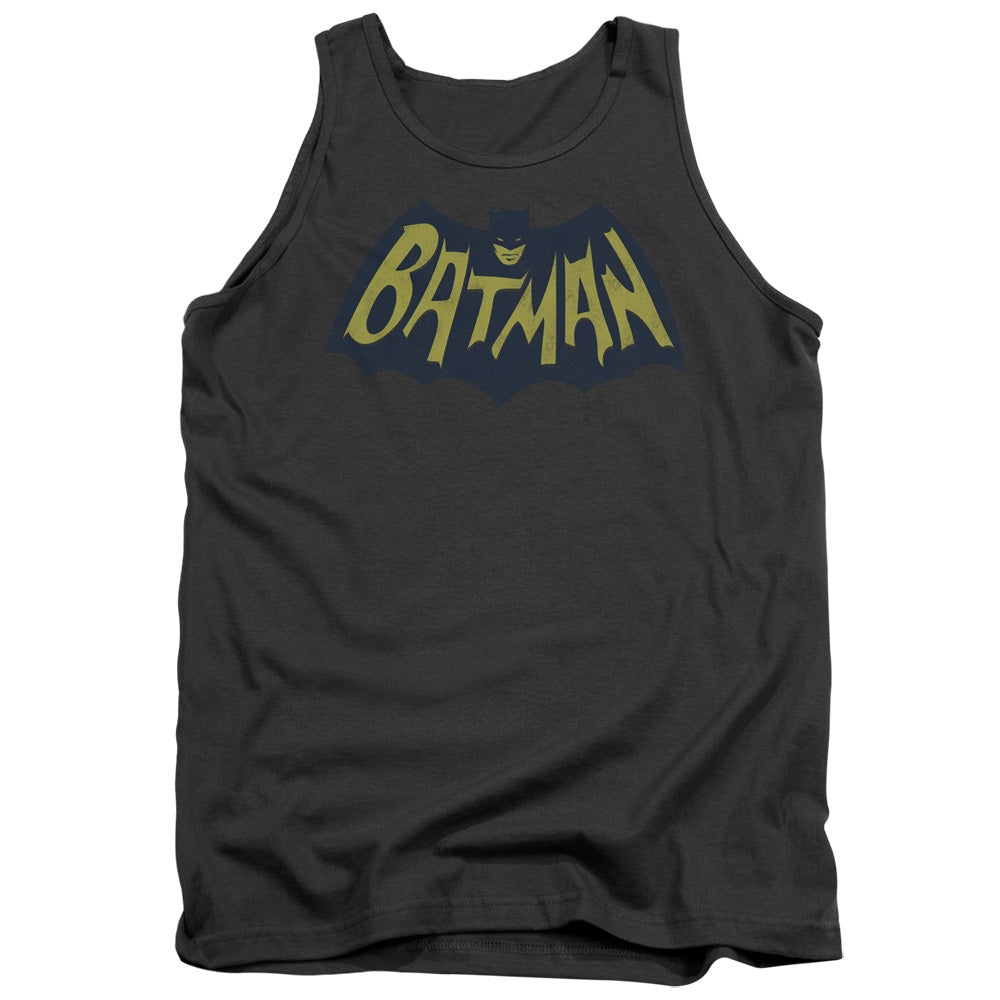 Batman Show Bat Logo Mens Tank Top Shirt Charcoal Officially Licensed