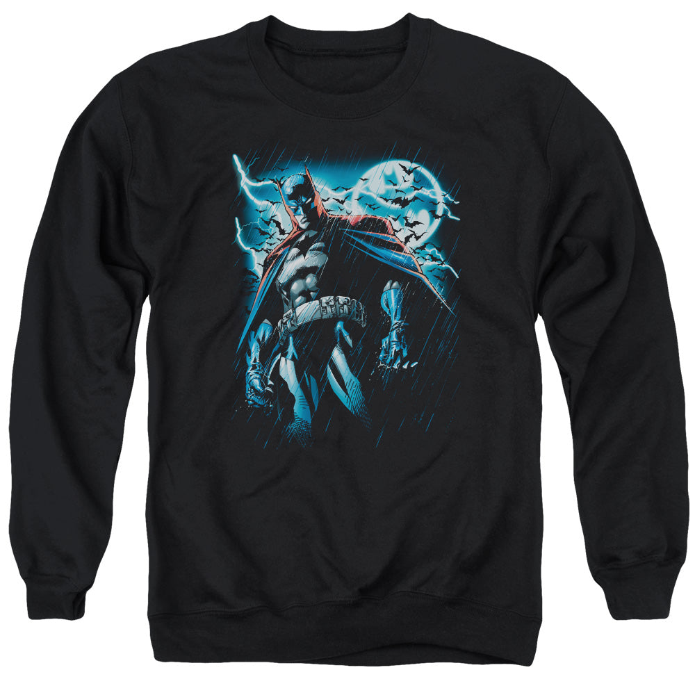Batman Stormy Knight Mens Crewneck Sweatshirt Black