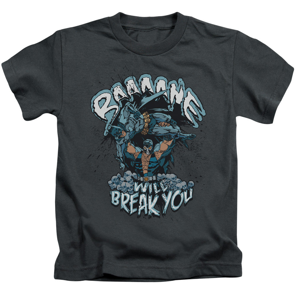 Batman Bane Will Break You Juvenile Kids Youth T Shirt Charcoal Officially Licensed