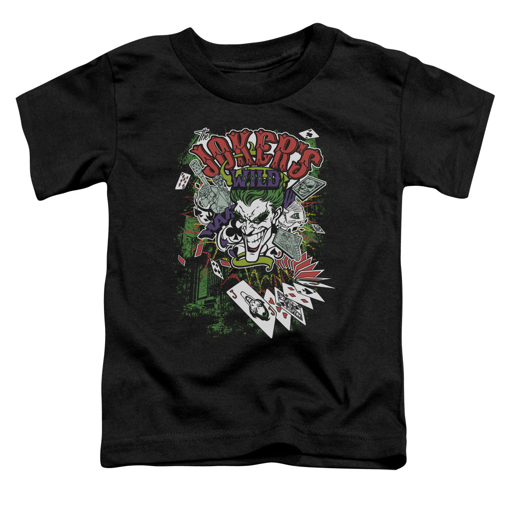 Batman Jokers Wild Toddler Kids Youth T Shirt Black Officially Licensed