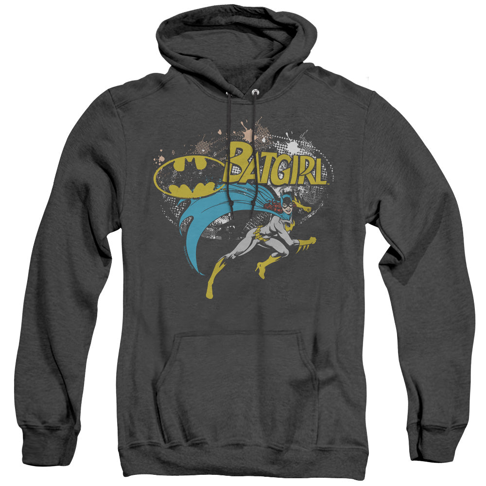 Batman Batgirl Halftone Heather Mens Hoodie Black Officially Licensed