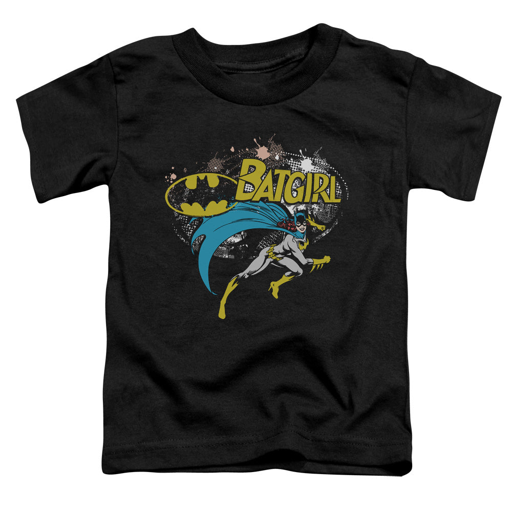 Batman Batgirl Halftone Toddler Kids Youth T Shirt Black Officially Licensed