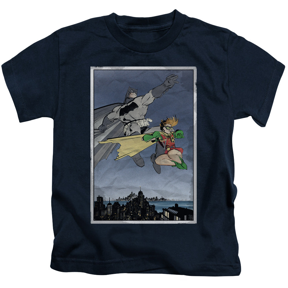 Batman Dkr Duo Juvenile Kids Youth T Shirt Navy Blue Officially Licensed