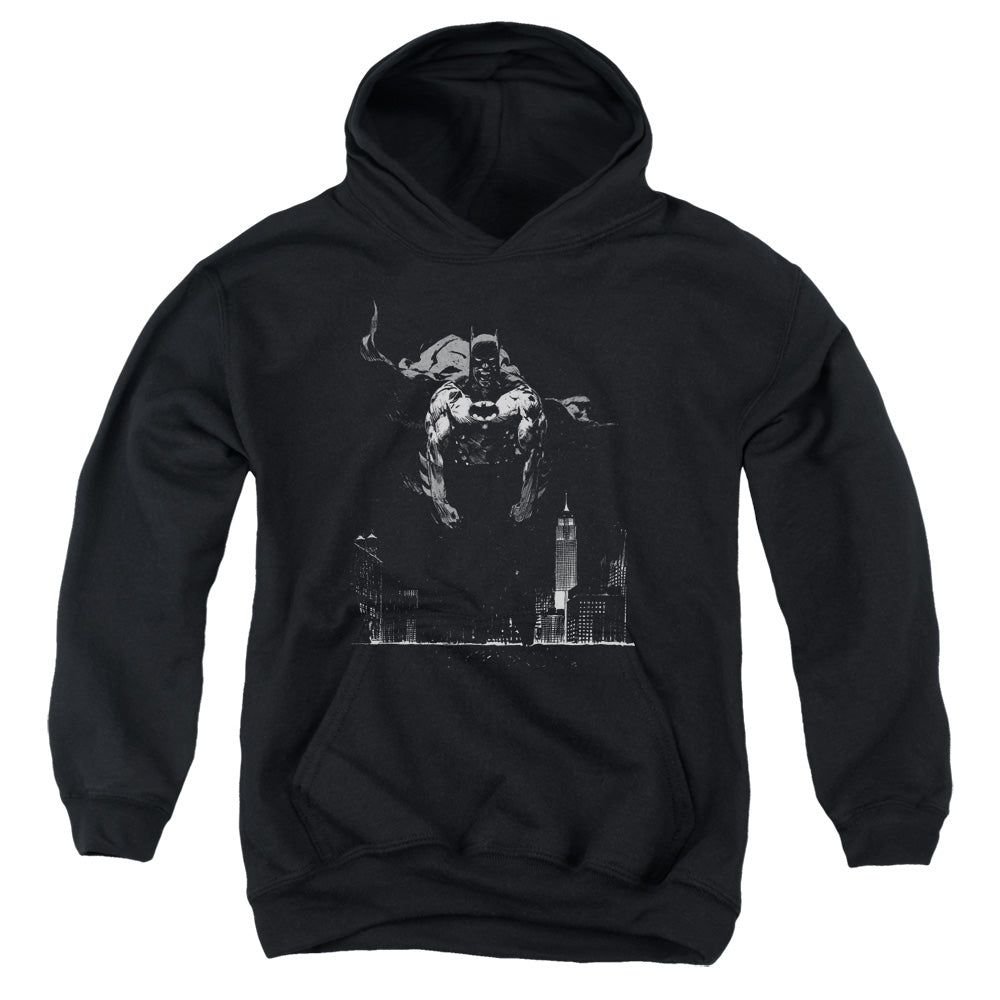 Batman Dirty City Kids Youth Hoodie Black Officially Licensed