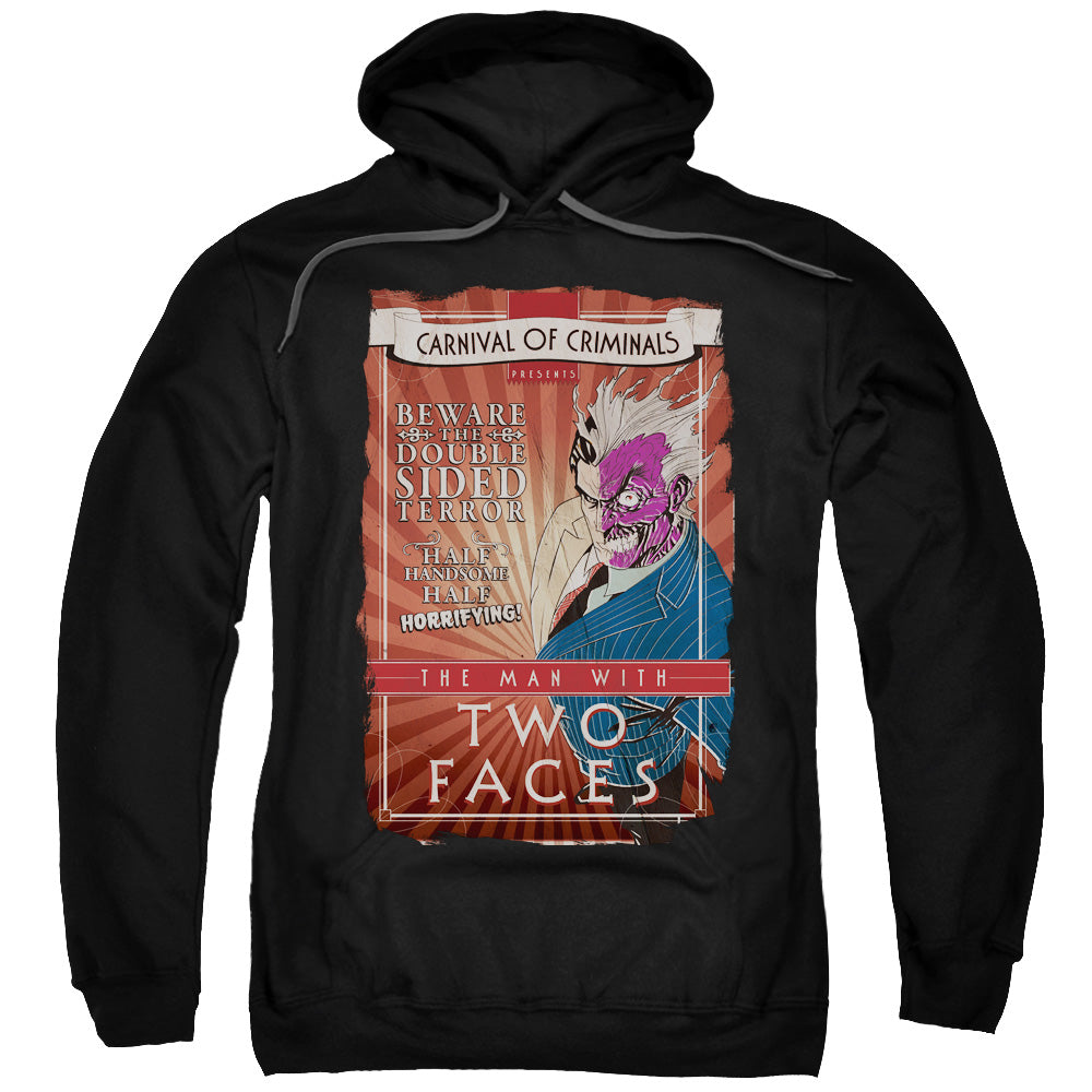 Batman Two Faces Mens Hoodie Black Officially Licensed