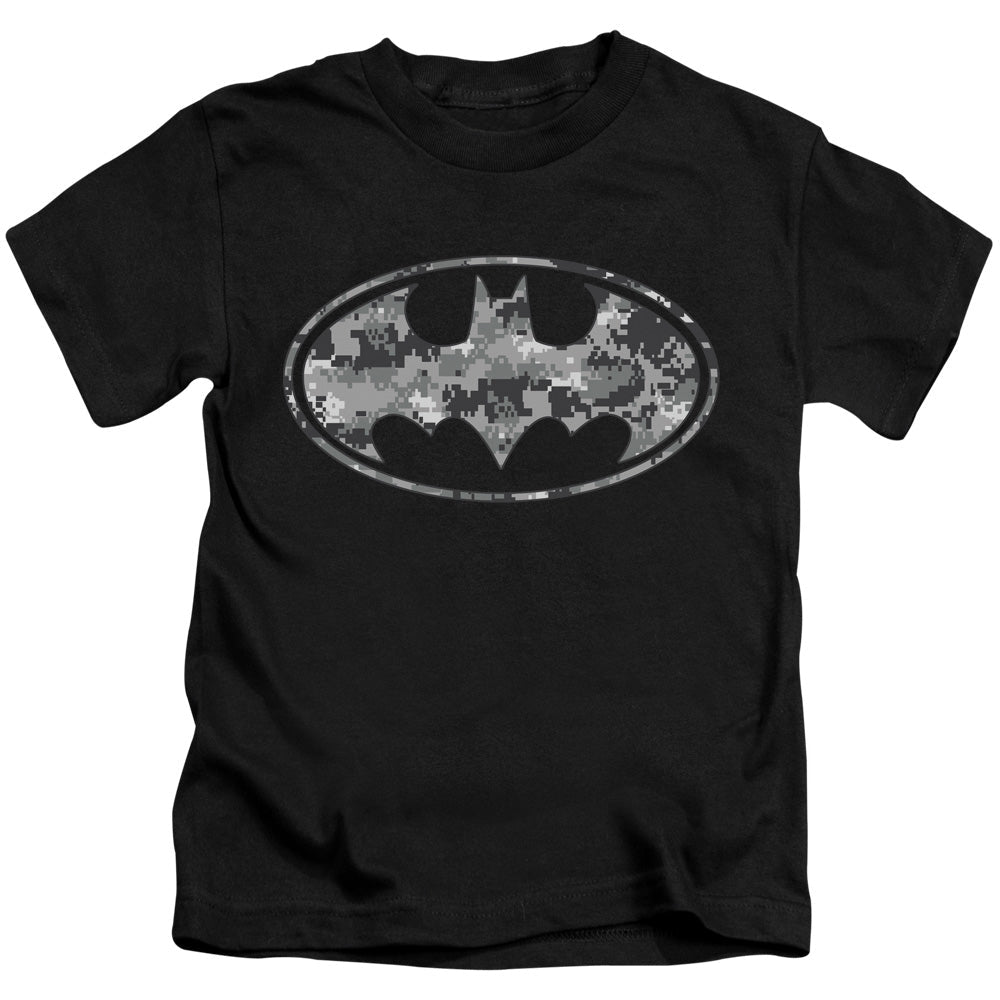 Batman Urban Camo Shield Juvenile Kids Youth T Shirt Black Officially Licensed