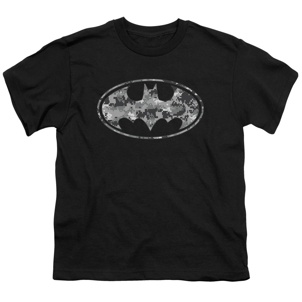 Batman Urban Camo Shield Kids Youth T Shirt Black Officially Licensed