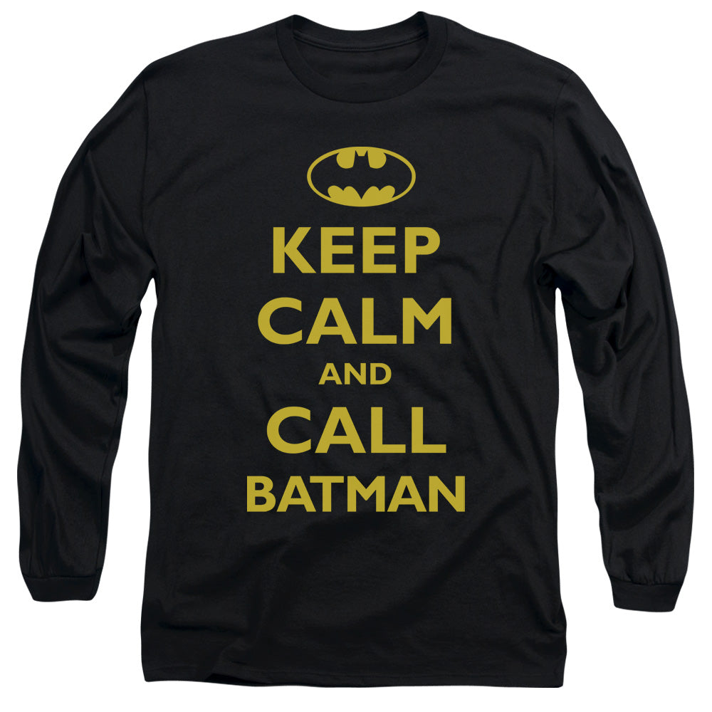 Batman Call Batman Mens Long Sleeve Shirt Black Officially Licensed