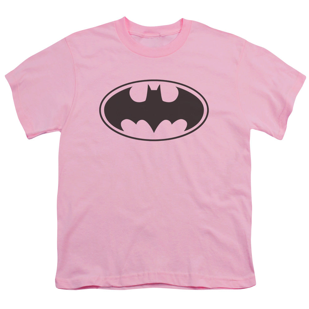 Batman Black Bat Kids Youth T Shirt Pink Officially Licensed