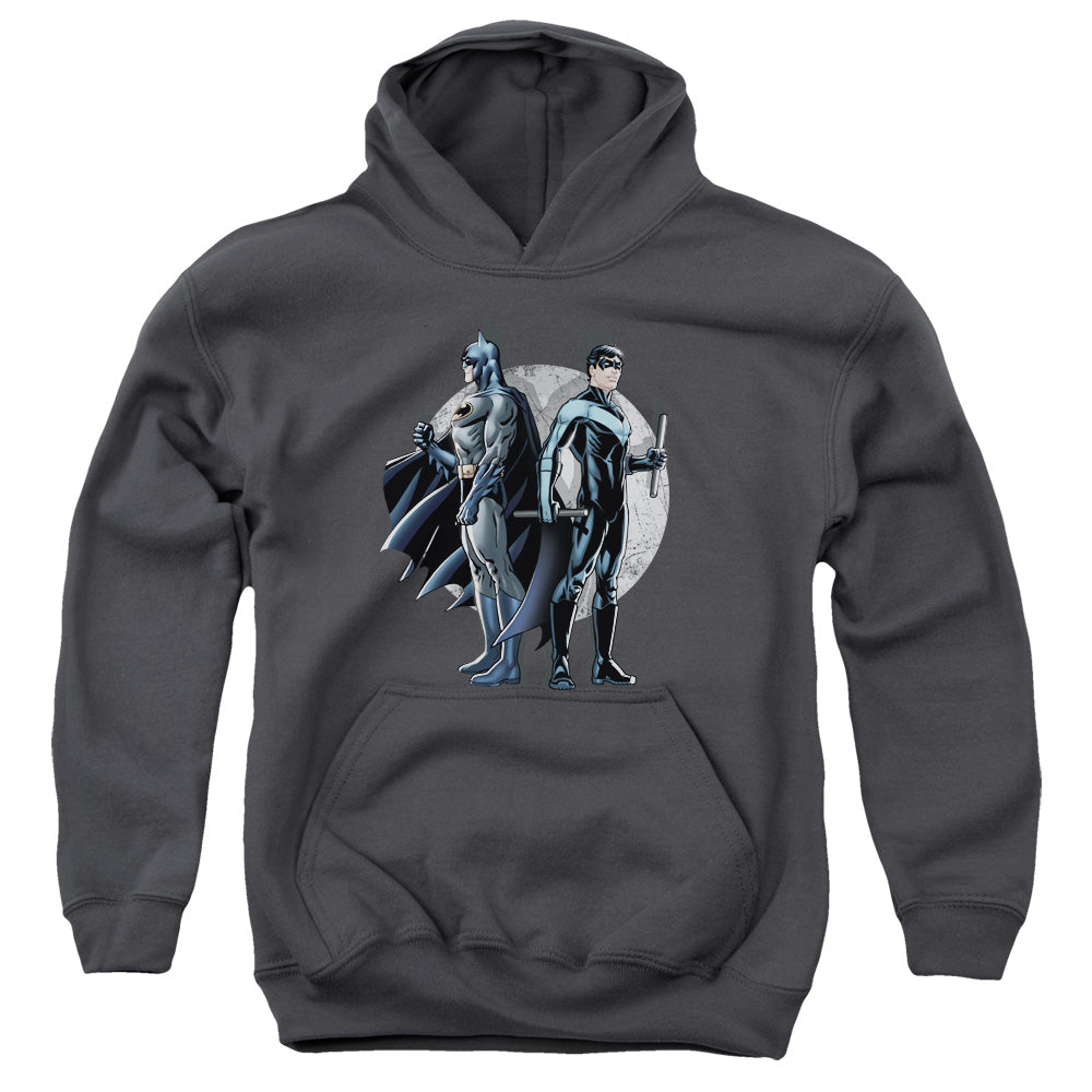 Batman Spotlight Kids Youth Hoodie Charcoal Officially Licensed
