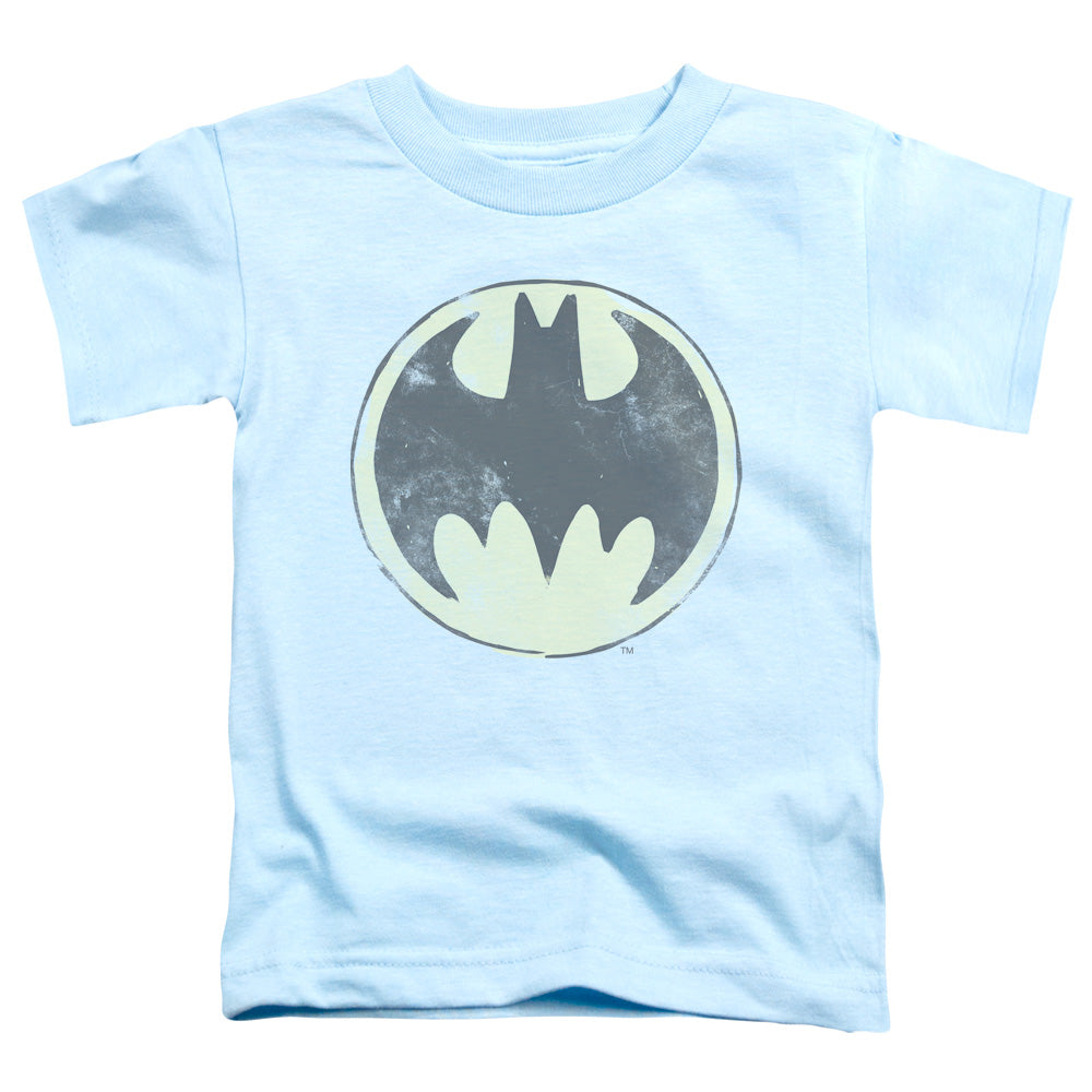 Batman Old Time Logo Toddler Kids Youth T Shirt Light Blue Officially Licensed