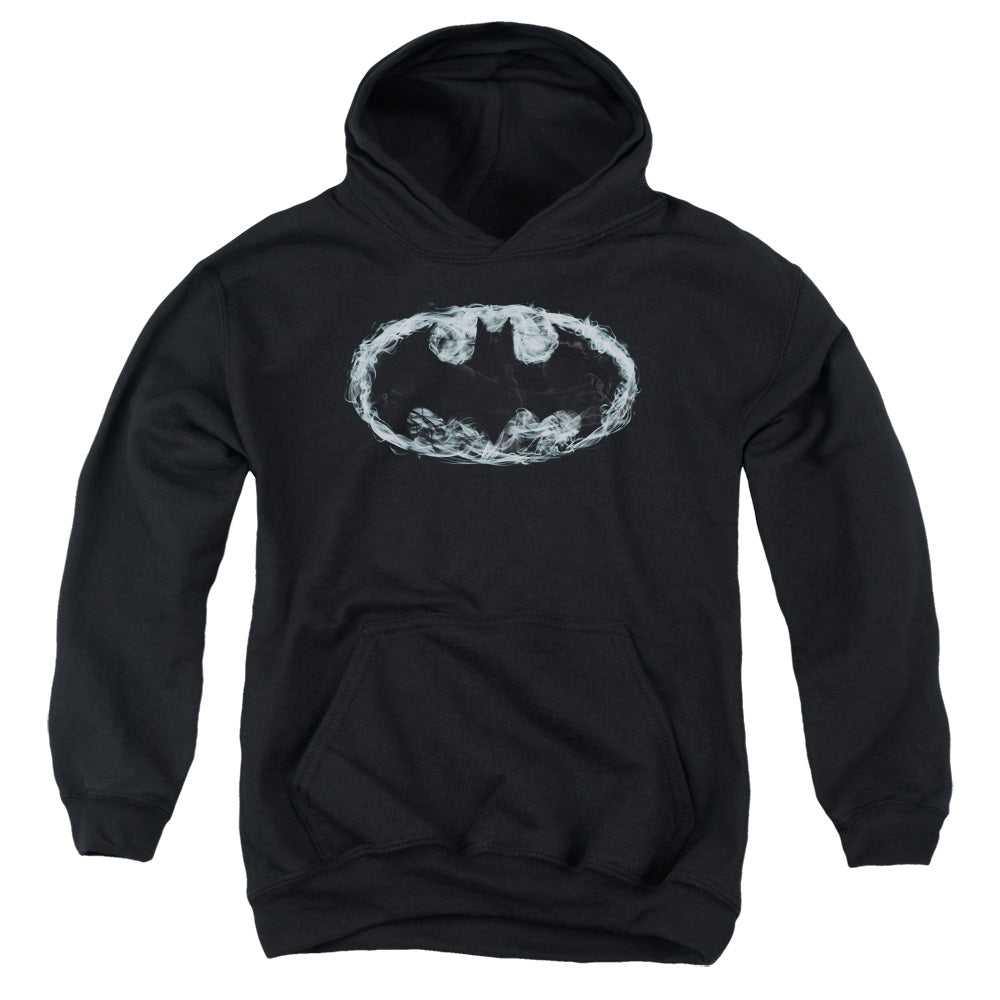 Batman Smoke Signal Kids Youth Hoodie Black Officially Licensed