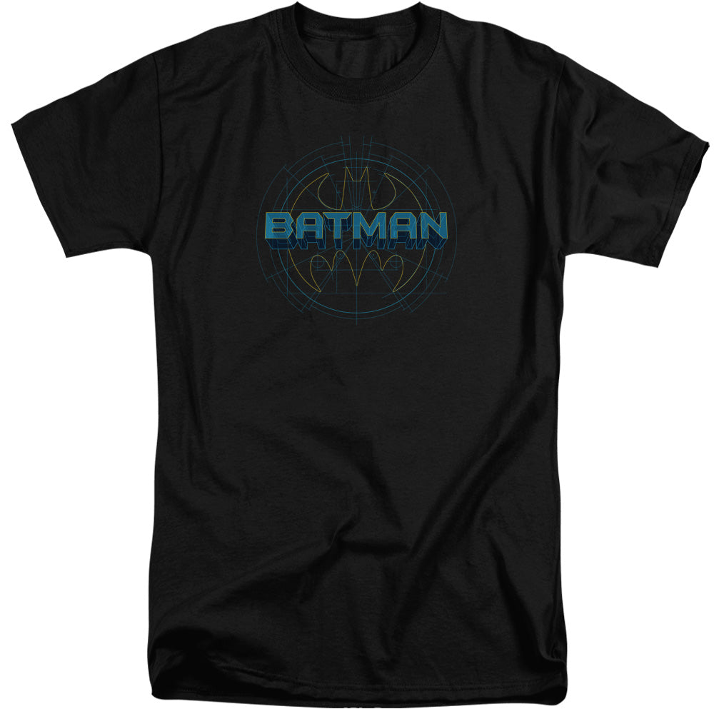 Batman Bat Tech Logo Mens Tall T Shirt Black Officially Licensed