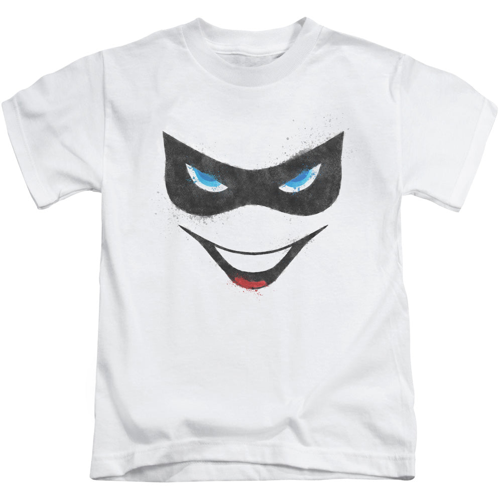 Batman Harley Face Juvenile Kids Youth T Shirt White Officially Licensed