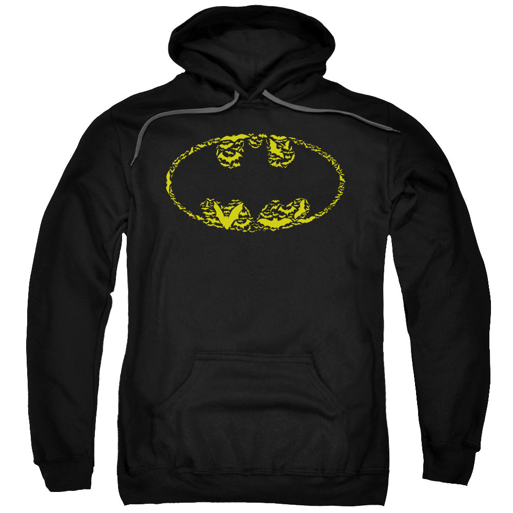 Batman Bats On Bats Mens Hoodie Black Officially Licensed