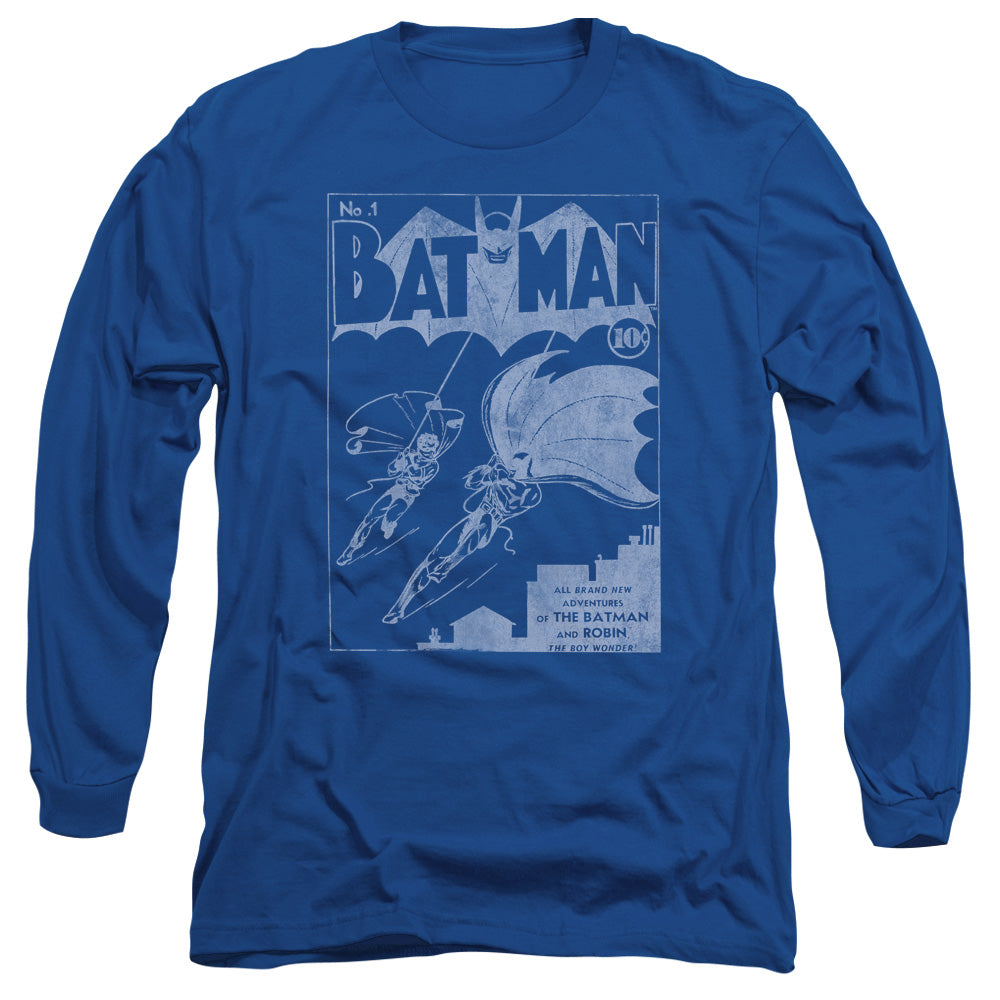 Batman Issue 1 Cover Mens Long Sleeve Shirt Royal Officially Licensed