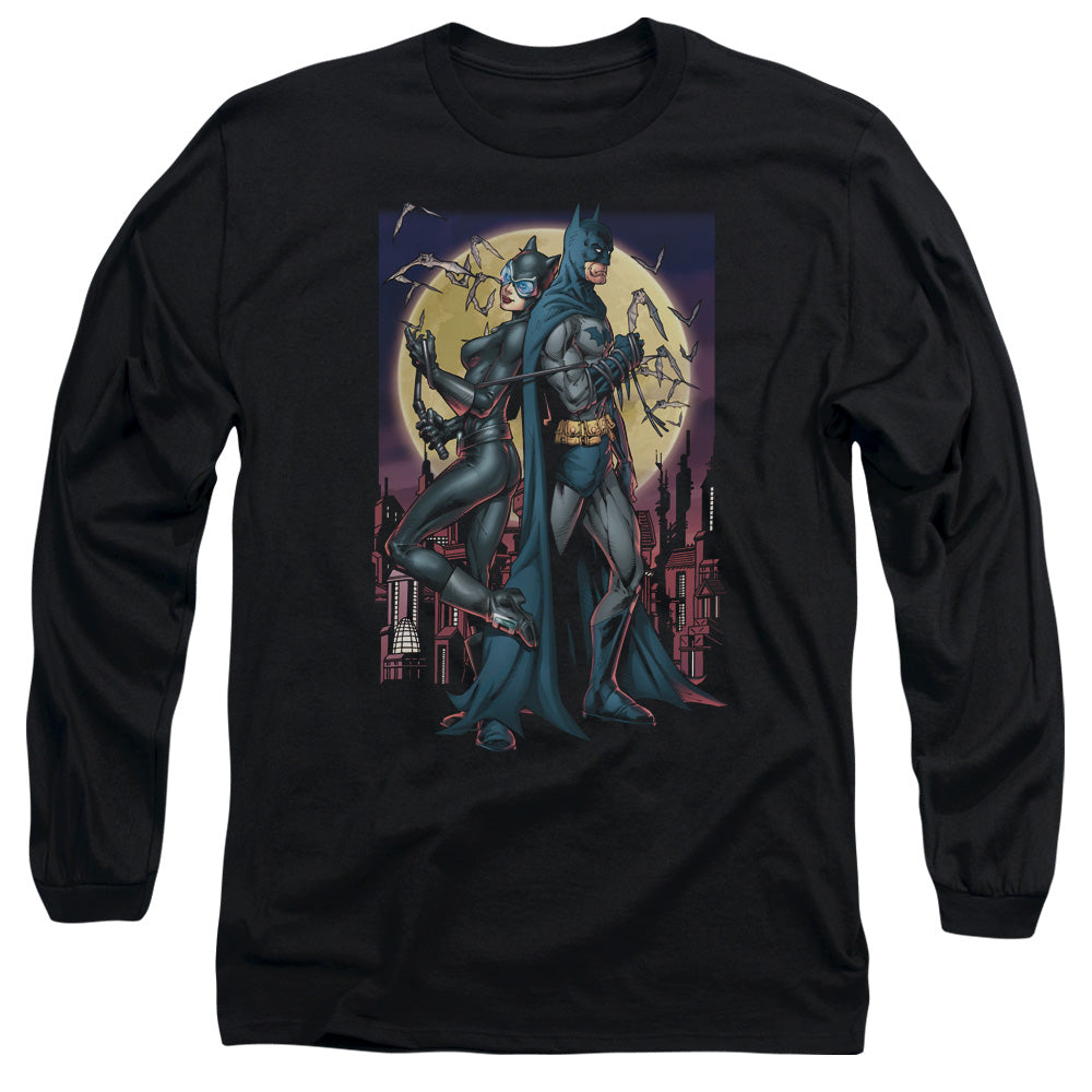 Batman Paint The Town Red Mens Long Sleeve Shirt Black Officially Licensed