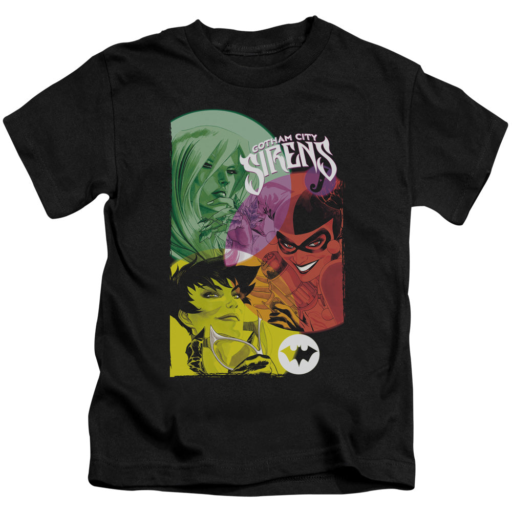 Batman Gotham Sirens Juvenile Kids Youth T Shirt Black Officially Licensed