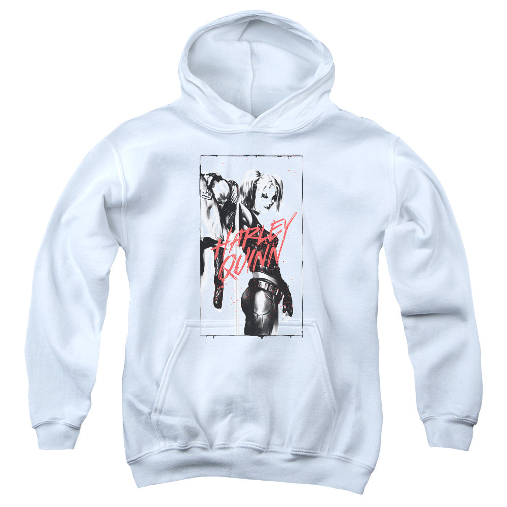 Batman Inked Quinn Kids Youth Hoodie White Officially Licensed