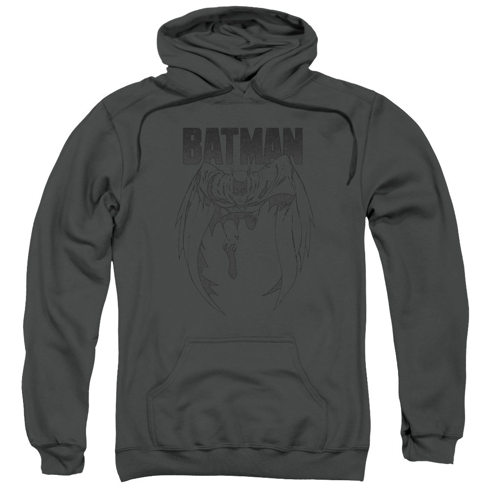 Batman Grey Noise Mens Hoodie Charcoal Officially Licensed