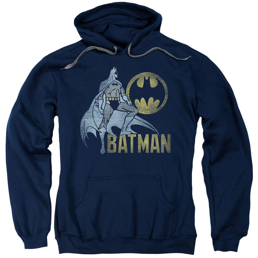 Batman Knight Watch Mens Hoodie Navy Blue Officially Licensed