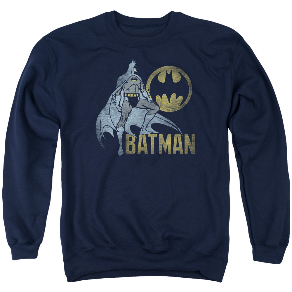 Batman Knight Watch Mens Crewneck Sweatshirt Navy
