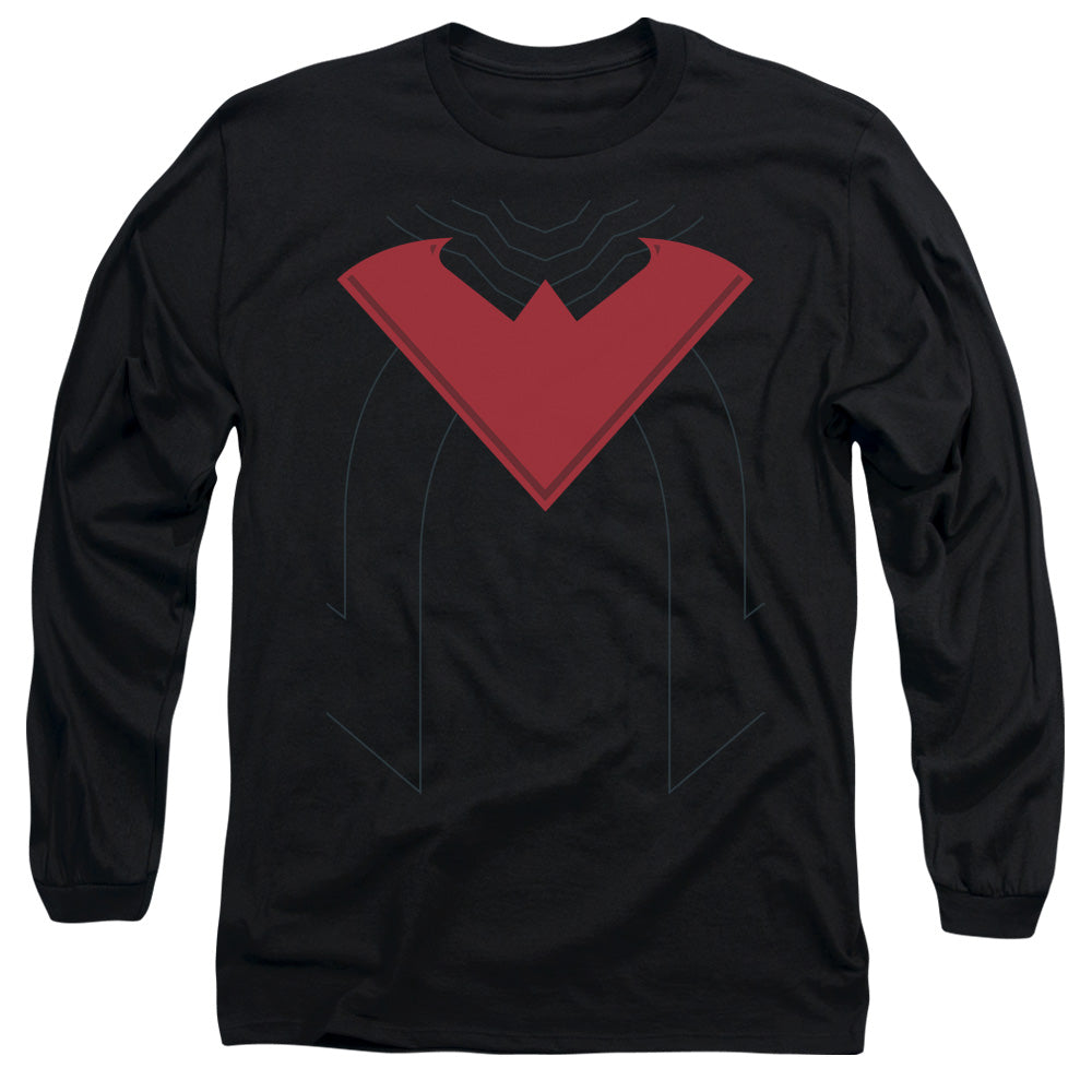Batman Nightwing Uniform 52 Mens Long Sleeve Shirt Black Officially Licensed