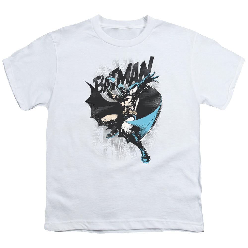 Batman Batarang Throw Kids Youth T Shirt White Officially Licensed