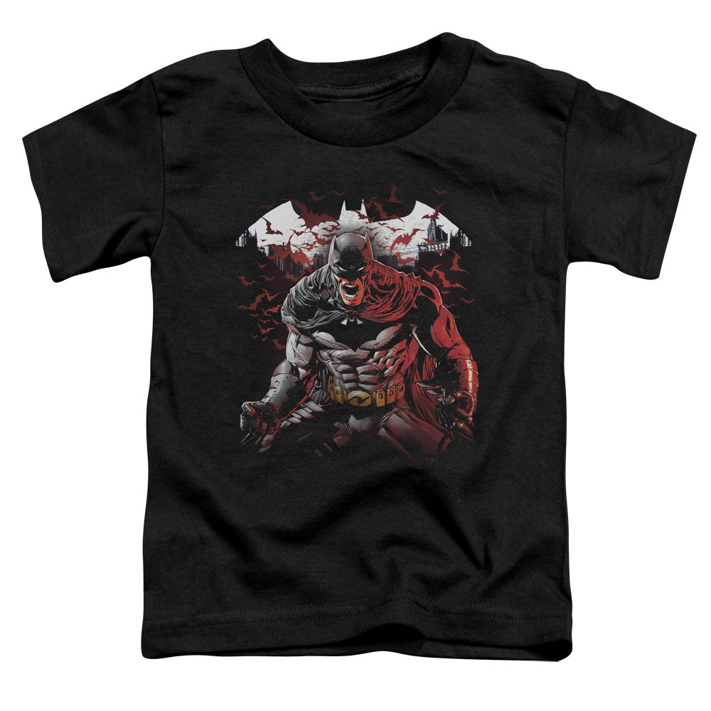 Batman Raging Bat Toddler Kids Youth T Shirt Black Officially Licensed
