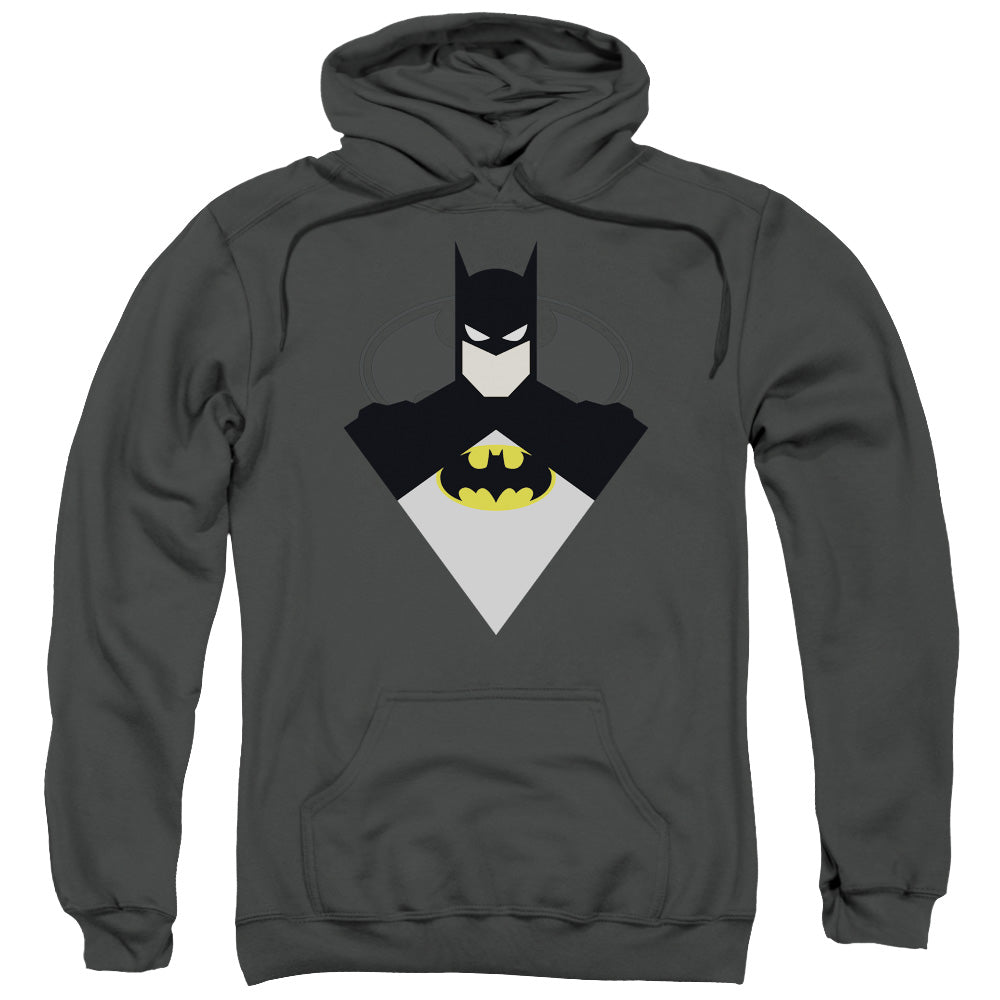 Batman Simple Bat Mens Hoodie Charcoal Officially Licensed