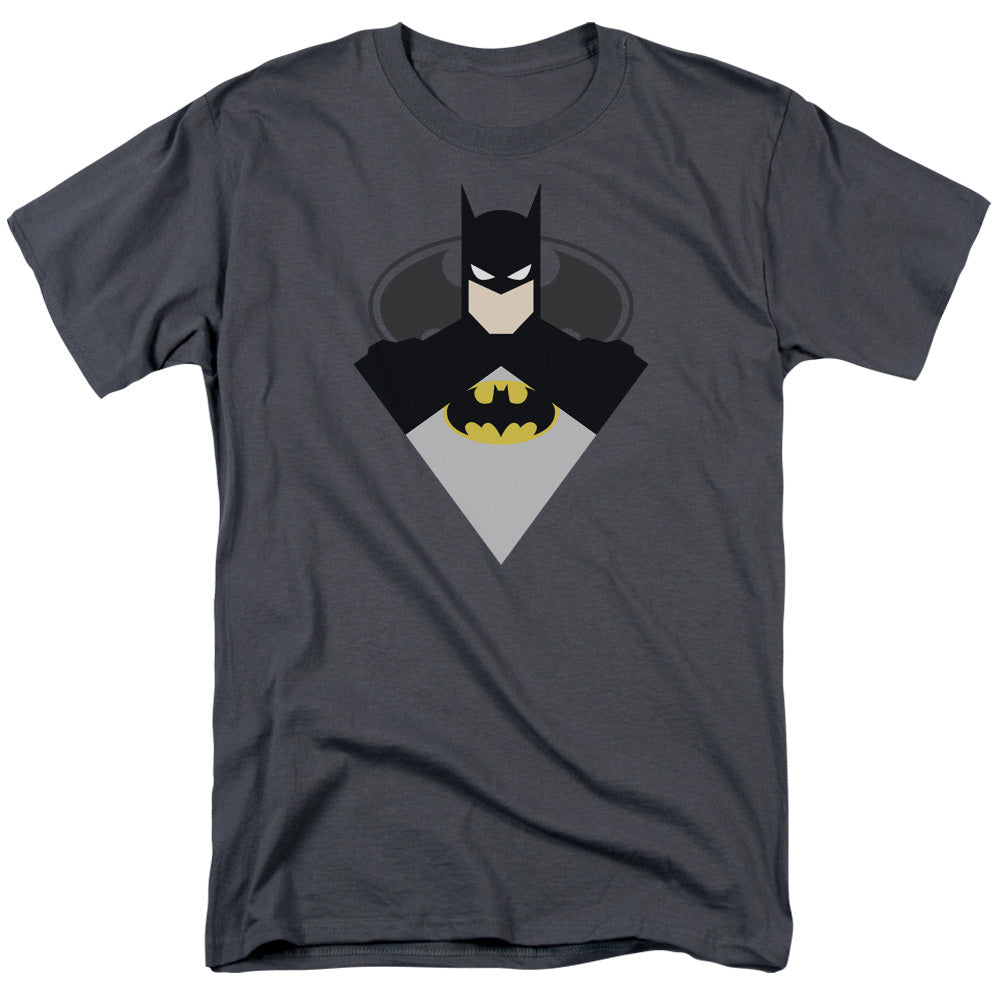 Batman Simple Bat Mens T Shirt Charcoal Officially Licensed