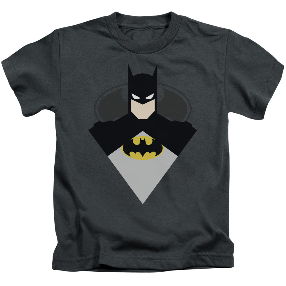 Batman Simple Bat Juvenile Kids Youth T Shirt Charcoal Officially Licensed