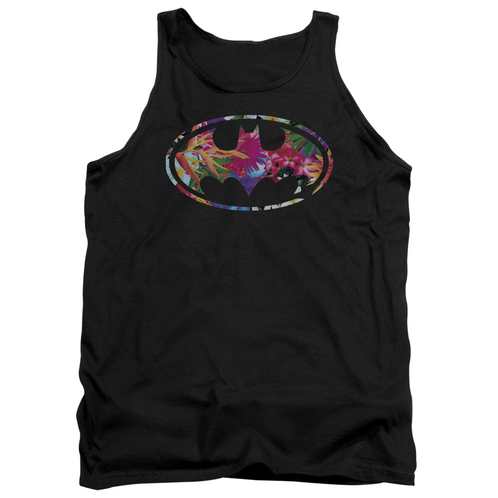 Batman Hawaiian Shield Mens Tank Top Shirt Black Officially Licensed