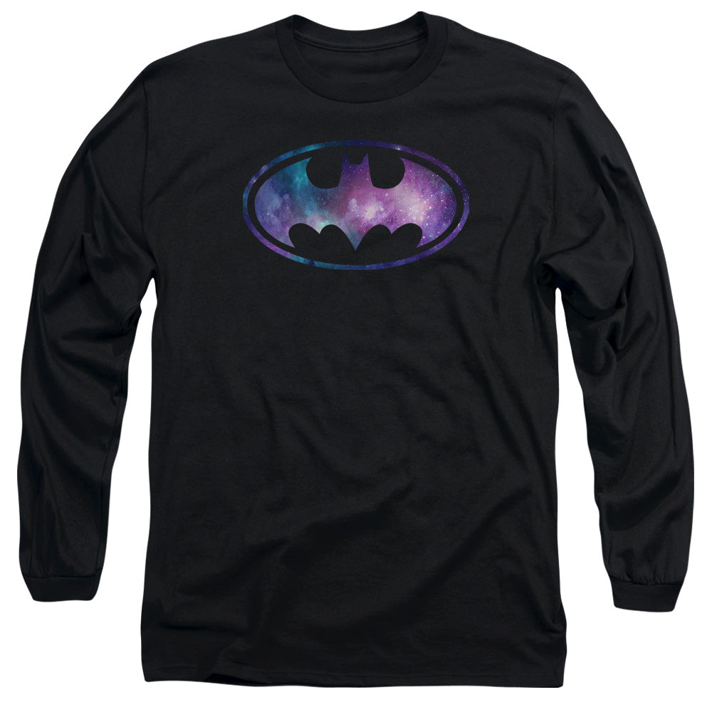 Batman Galaxy Signal Mens Long Sleeve Shirt Black Officially Licensed