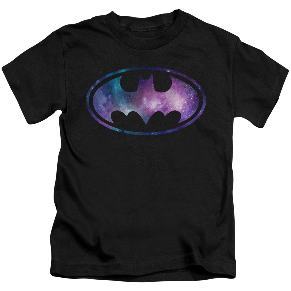 Batman Galaxy Signal Juvenile Kids Youth T Shirt Black Officially Licensed