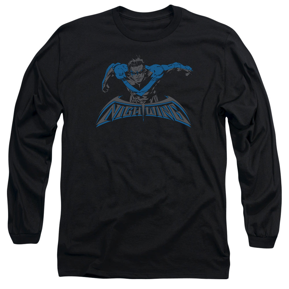 Batman Wing Of The Night Mens Long Sleeve Shirt Black Officially Licensed