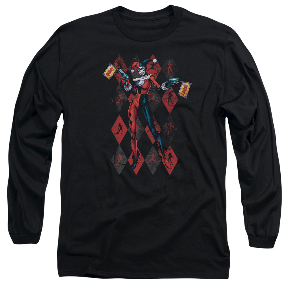 Batman Pow Pow Mens Long Sleeve Shirt Black Officially Licensed