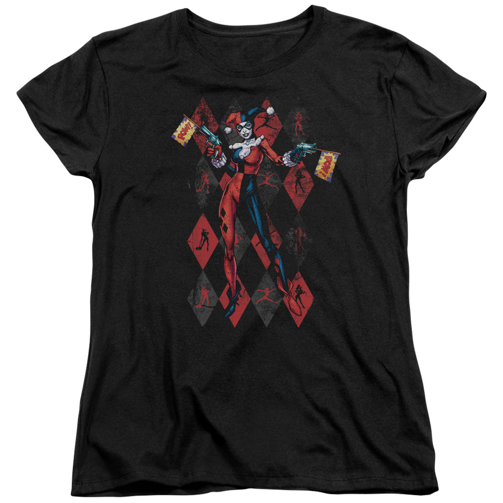 Batman Pow Pow Womens T Shirt Black Officially Licensed