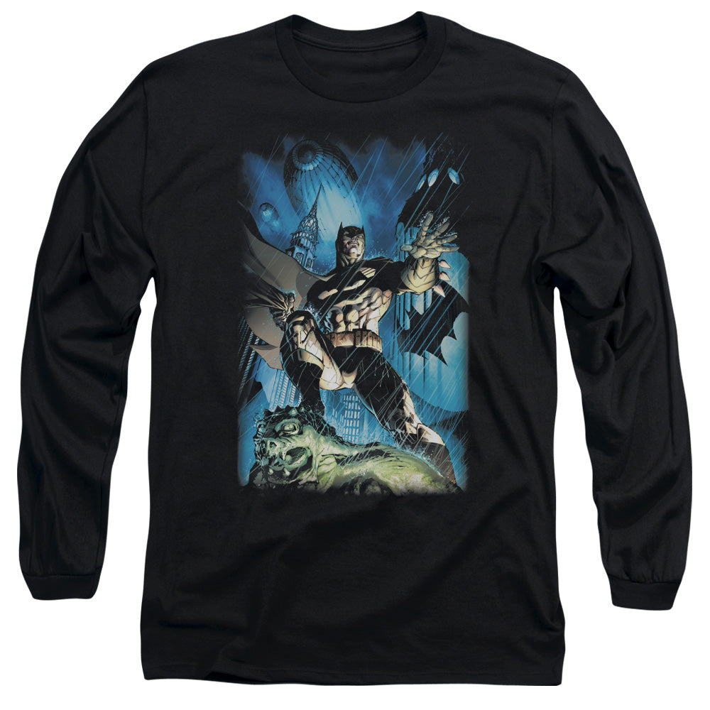 Batman Stormy Dark Knight Mens Long Sleeve Shirt Black Officially Licensed