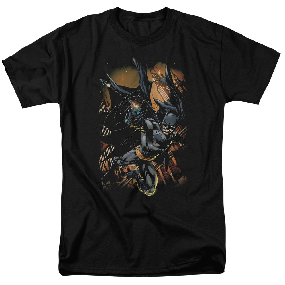 Batman Grapple Fire Mens T Shirt Black Officially Licensed