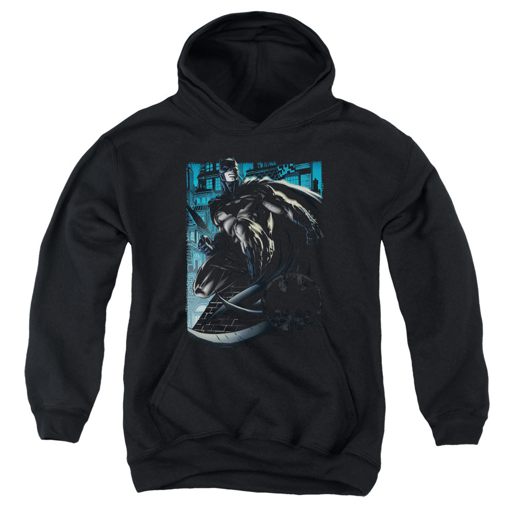 Batman Knight Falls In Gotham Kids Youth Hoodie Black Officially Licensed