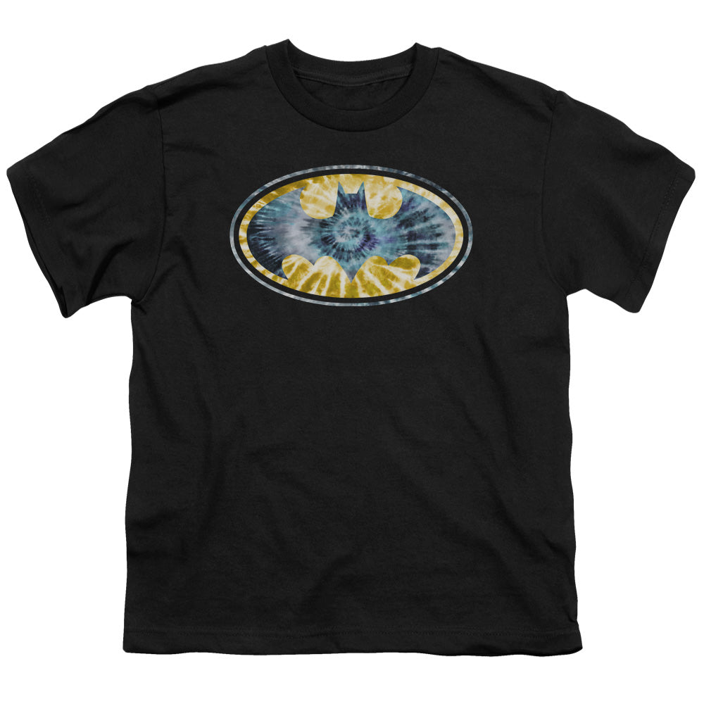 Batman Tie Dye 3 Kids Youth T Shirt Black Officially Licensed