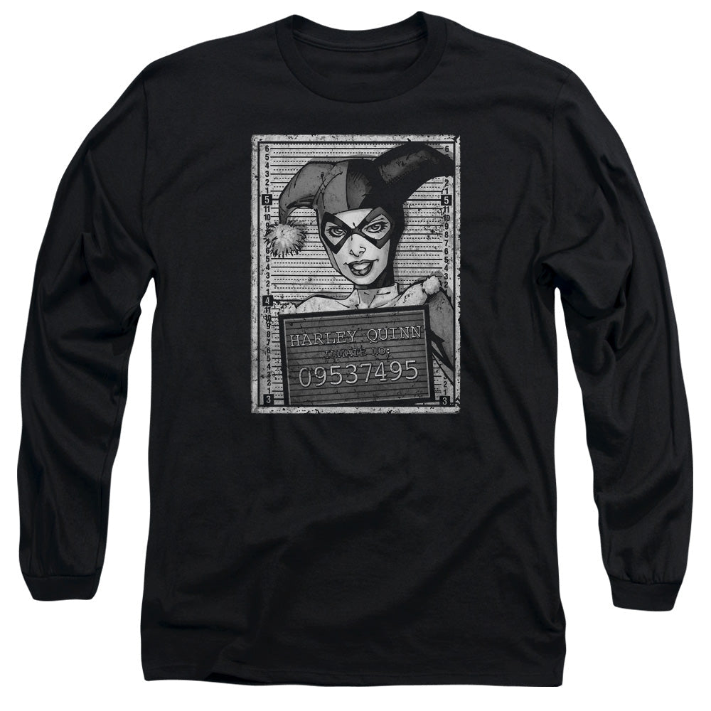 Batman Harley Inmate Mens Long Sleeve Shirt Black Officially Licensed