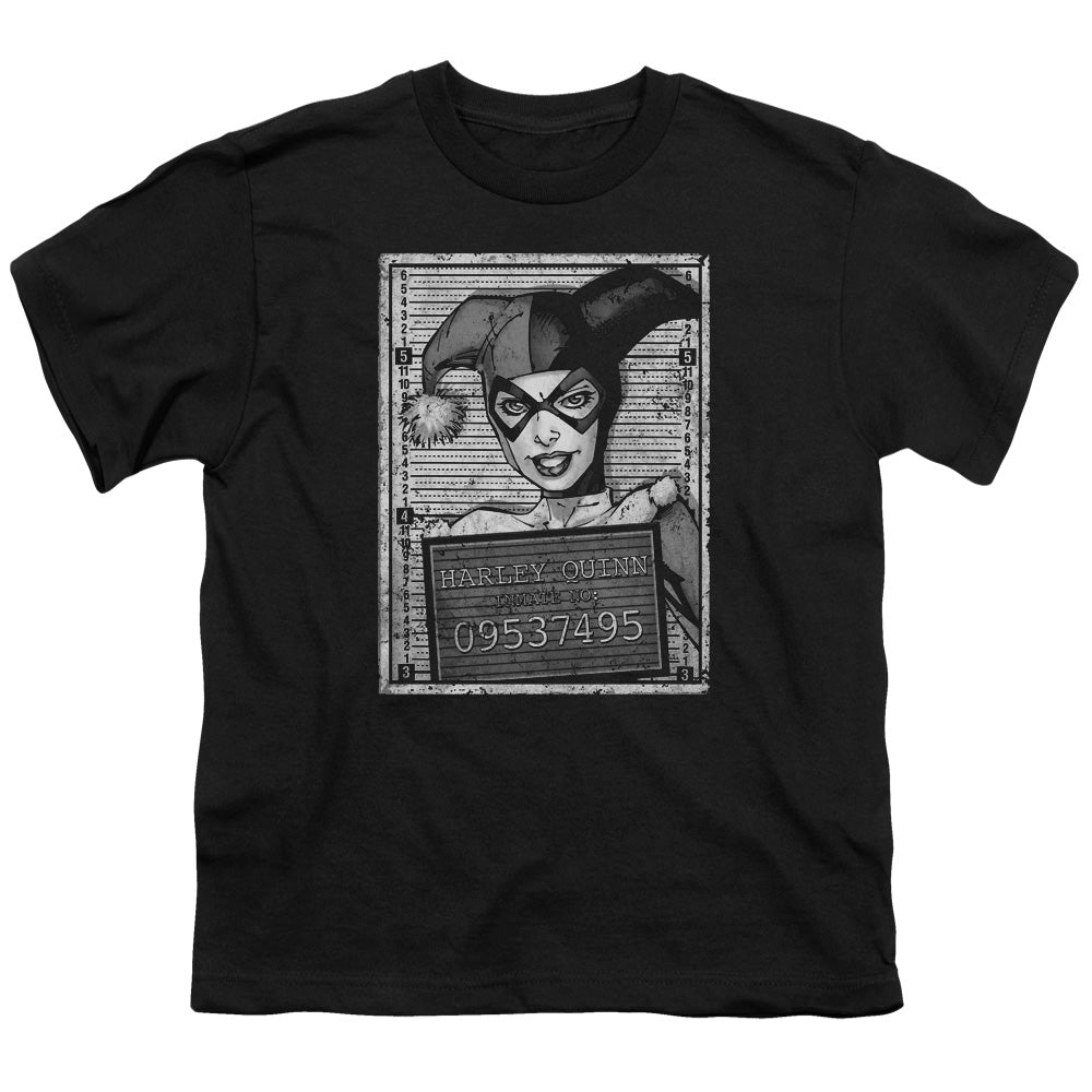 Batman Harley Inmate Kids Youth T Shirt Black Officially Licensed