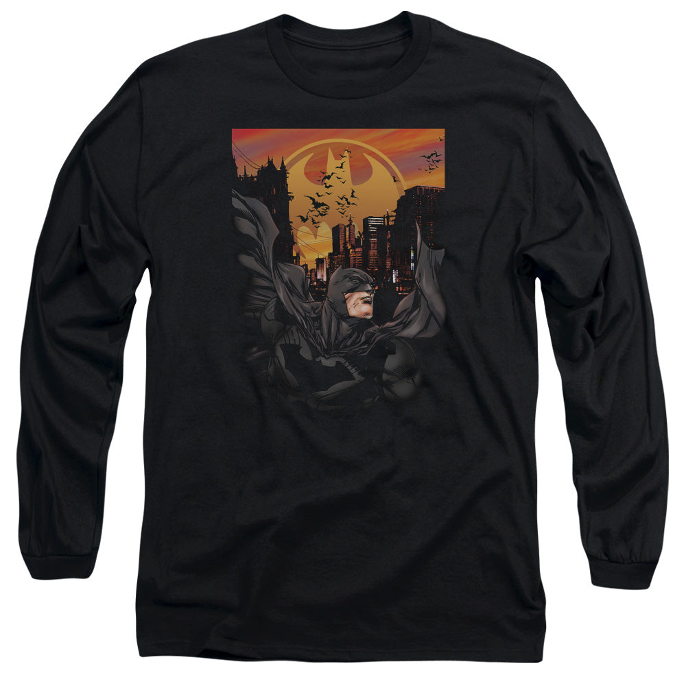 Batman Always On Call Mens Long Sleeve Shirt Black Officially Licensed