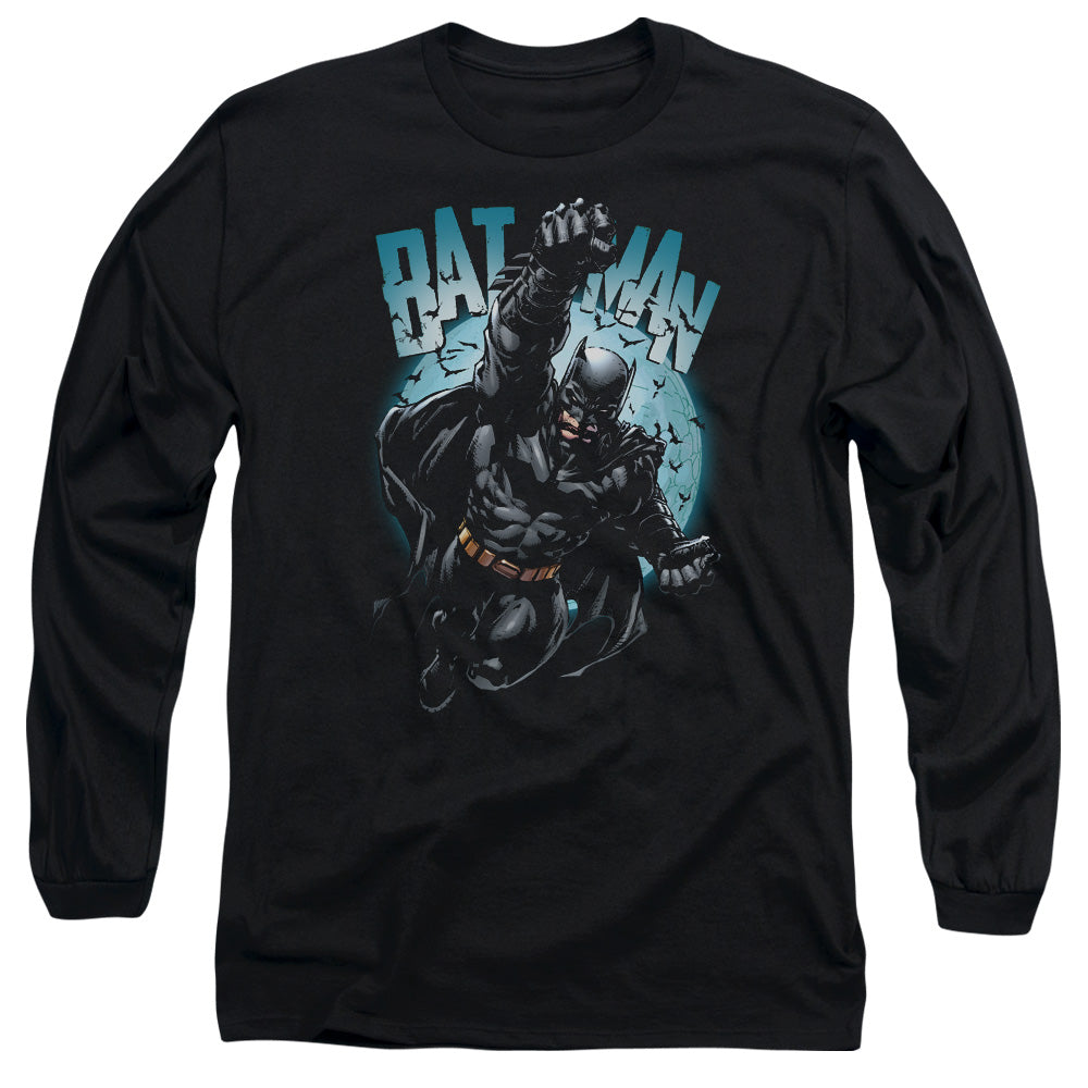 Batman Moon Knight Mens Long Sleeve Shirt Black Officially Licensed